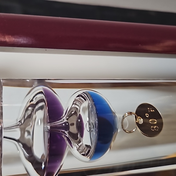 NIB. New In Original Box Cherry finish Galileo Thermometer with Wood Frame - Picture 7 of 12